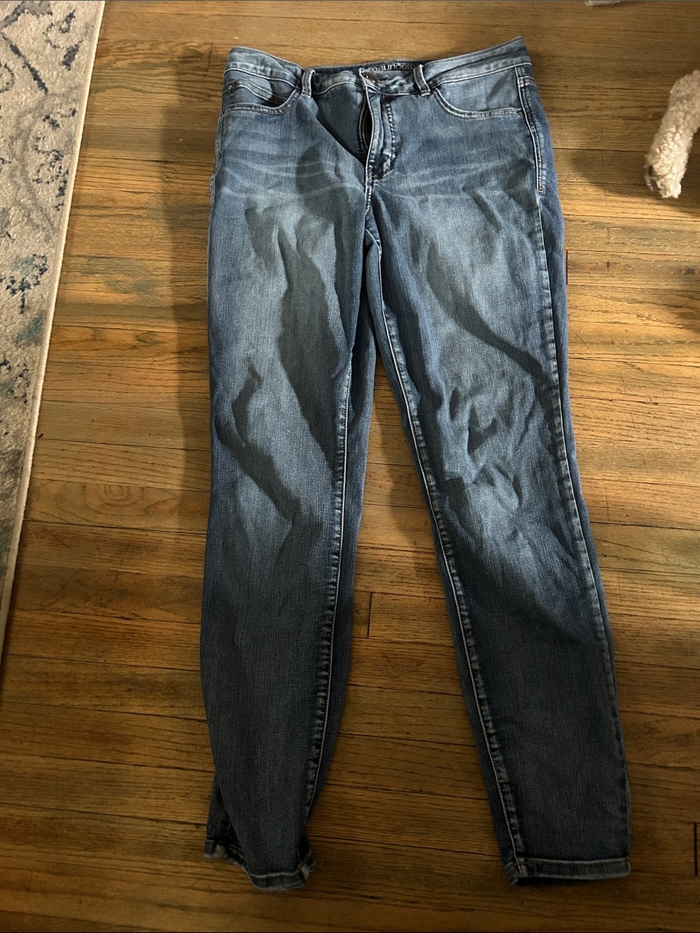 Maurices Women's Skinny Jeans in Medium Blue Wash (long)